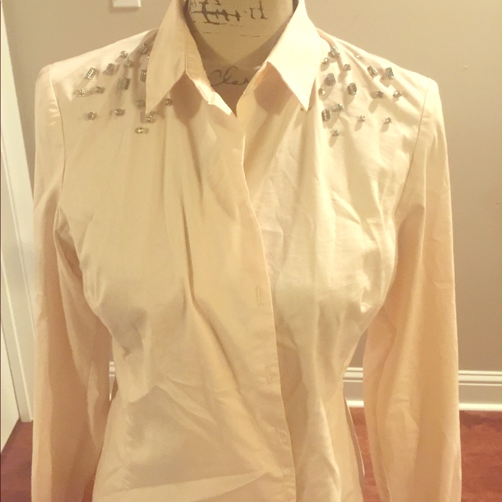 Embellished button down